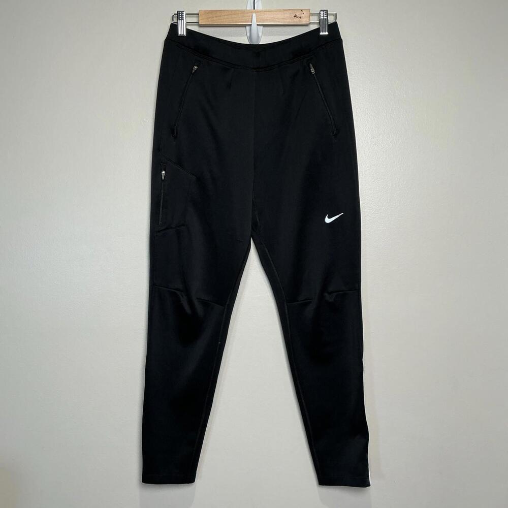 Nike Women's Essential Dri Fit Running Pants M Black Active Training Reflective‎